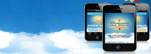 El calor premiado por Budweiser Ice Cold App