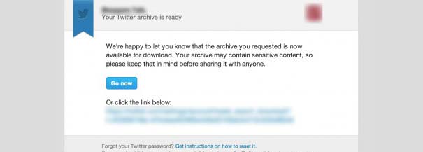 Comienza a descargar tu histórico en Twitter