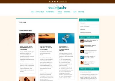 Cantar la vida - Diseño web para autónomos
