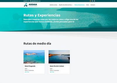 Addaia Charters Web